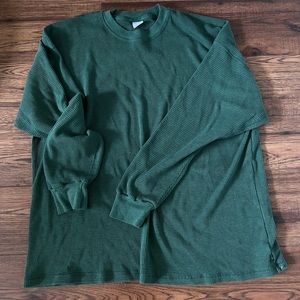 Cozy Dark Green TNA Thermal Long-Sleeve